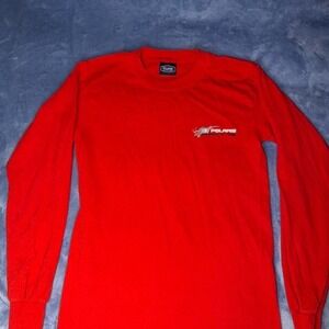 Polaris racing red long sleeve shirt men size m